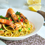 Spaghetti in Peas and Carrot Sauce with ScampiÂ Recipe