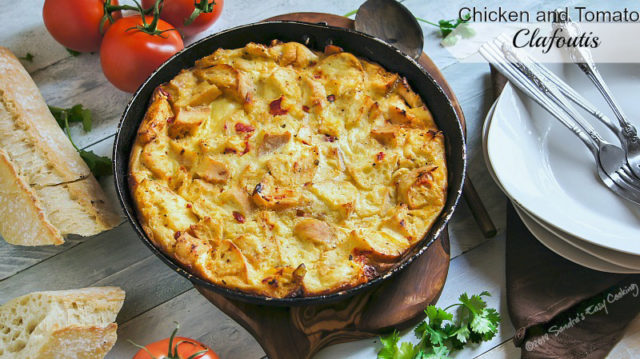 Chicken and Sun-Dried Tomatoes Clafoutis
