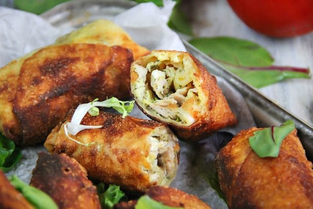 Smoked Turkey and Cheese Fried Egg Rolls