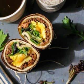 Breakfast Eggs and Beef Wrap
