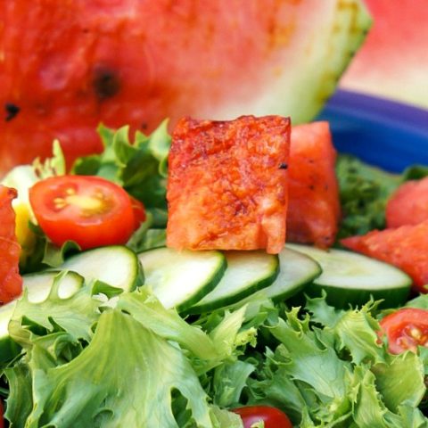 Salad with Chipotle Grilled Watermelon