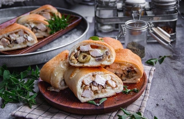 Stromboli with Greek Inspired Chicken