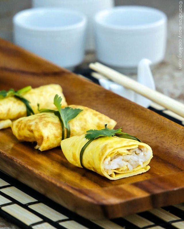 Japanese Omelette Parcels  or Fuksa Zushi