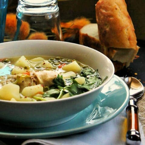 Peas and Chicken Soup