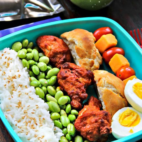 Lunch Box Rice Mukimame Chicken Wings Sandra's Easy Cooking