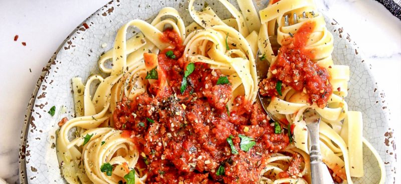 Quick and Easy Pasta with Beef Sauce