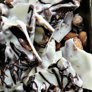 Marbled Chocolate Almond Bark with Sea Salt