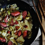 Sauteed Sauerkraut with sausage, bacon, and pasta