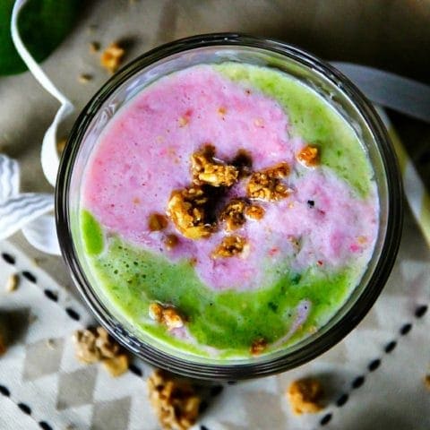 Spinach, Strawberry, Mango and Banana Smoothie