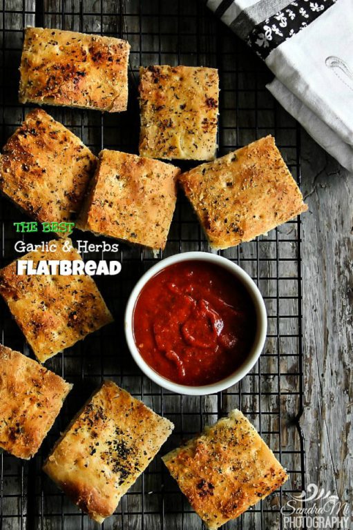The Best Garlic and Herbs Flatbread Sandra's Easy Cooking Bread