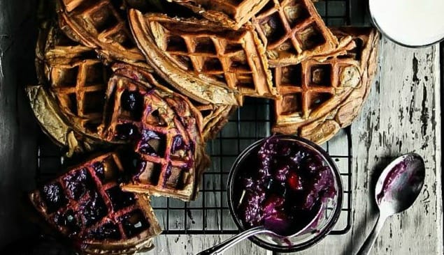 Sweet Potato Cocoa Waffles