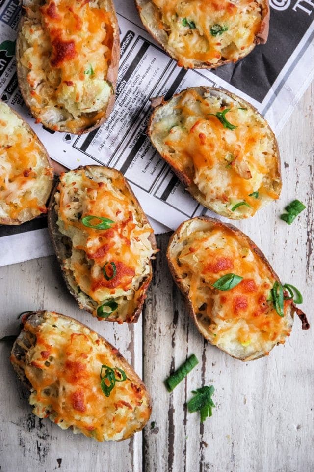 Twice Baked Potatoes with Chicken