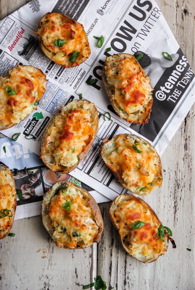 Twice Baked Potatoes with Chicken