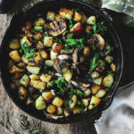 Potatoes, Kale, and Mushrooms Skillet