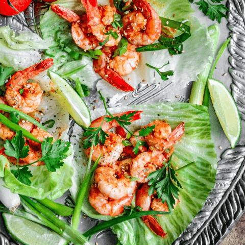 Cajun Shrimp Lettuce Wraps
