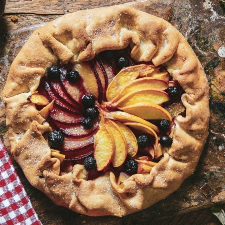 Plum and Peach Galette