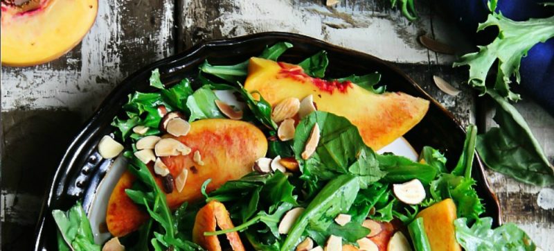 Mixed Greens with Peaches — Salad Recipe