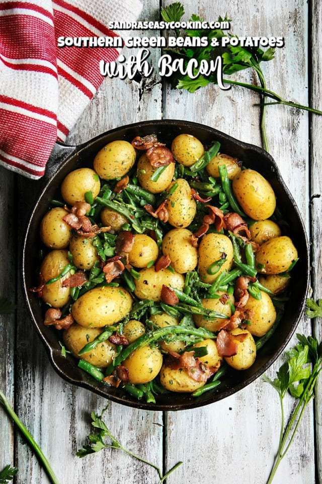 Southern Green beans and New Potatoes with Bacon