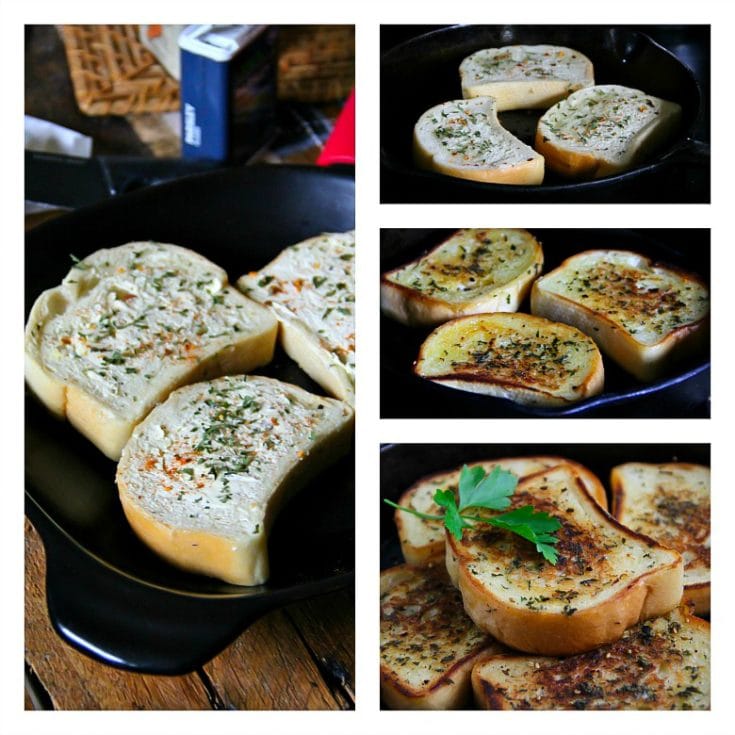 Skillet Toasted Garlic Bread Sandra's Easy Cooking