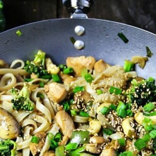 Chicken Stir Fry with Rice Noodles