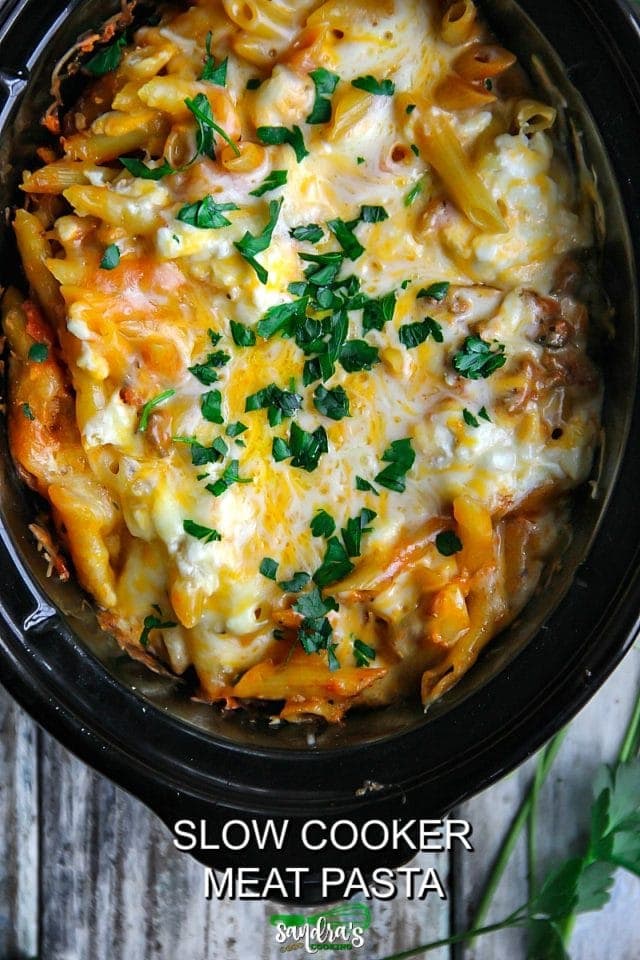 Slow Cooker Meat Pasta