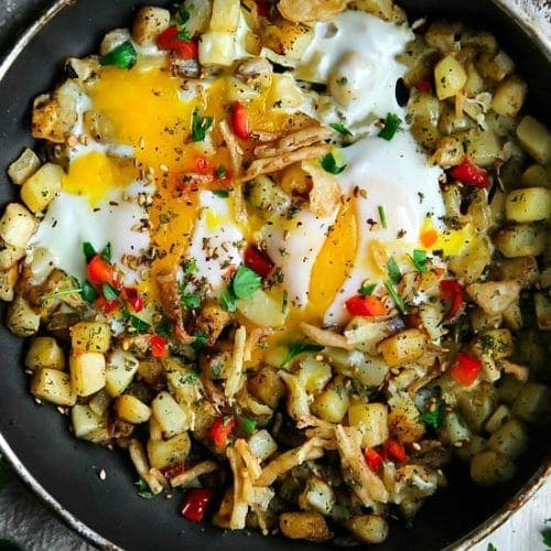 Potatoes And Eggs Skillet Recipe Sandra S Easy Cooking Potatoes And Eggs Skillet Recipe 500x500
