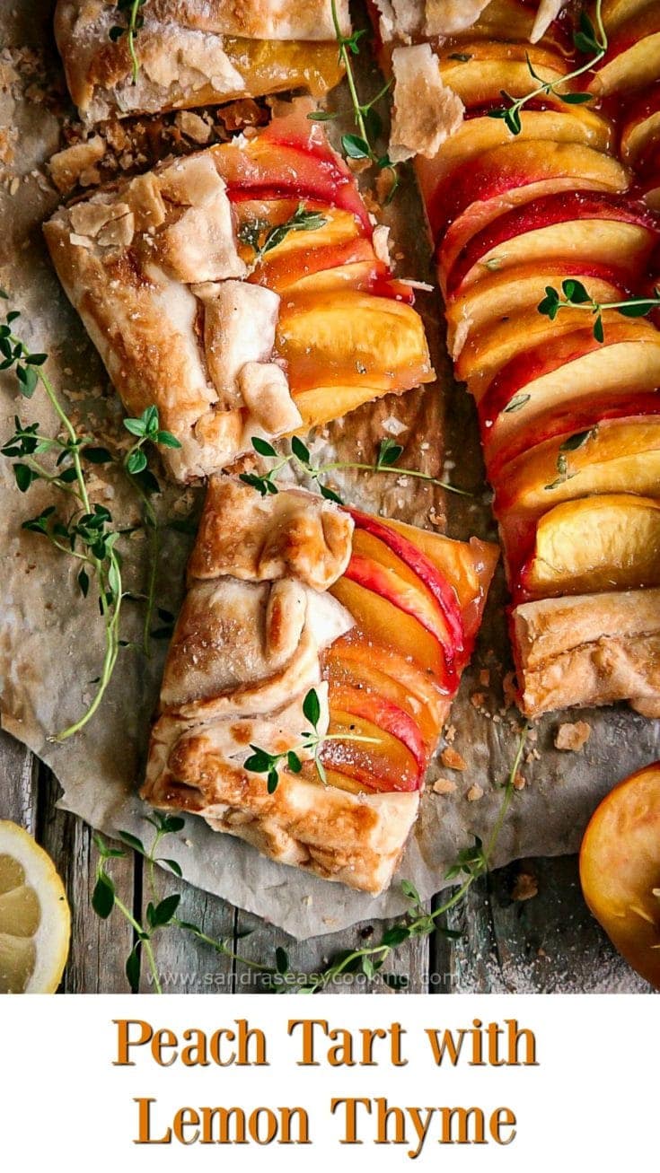 Peach Tart with Lemon Thyme Sandra's Easy Cooking Pastry Recipes