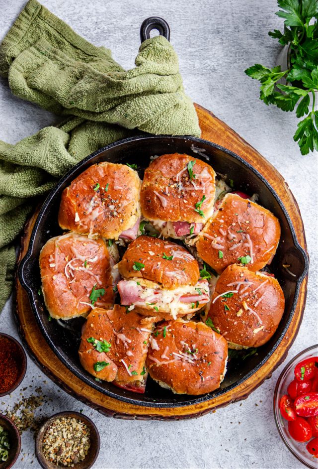 Ham and Cheese Skillet Sliders