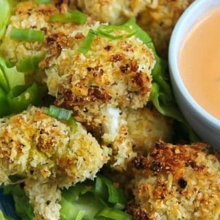 cauliflower ranch parmesan baked bites