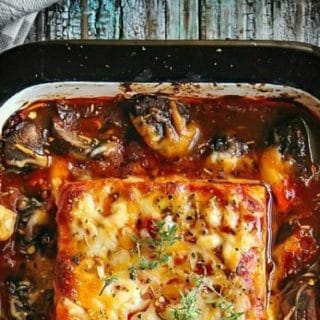 Baked Tofu with Mushrooms