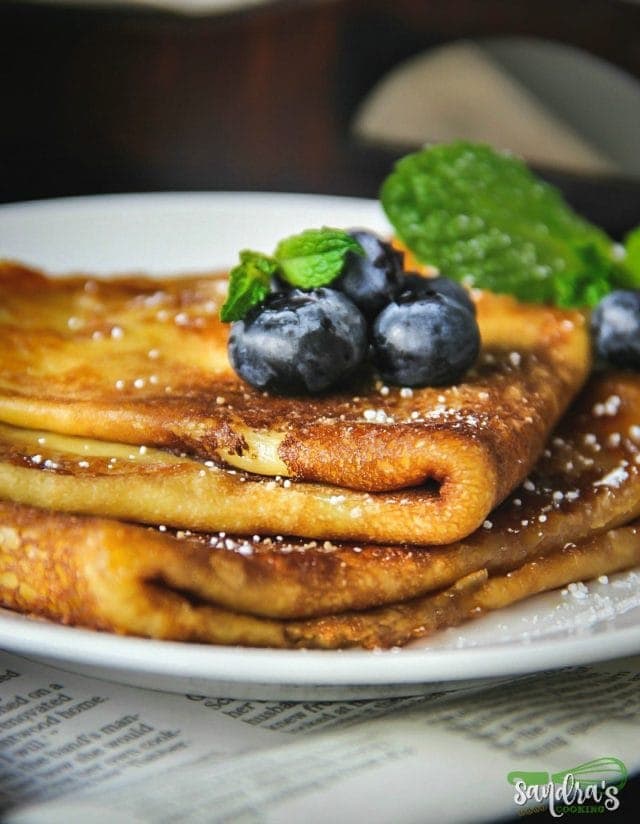 Crepes with Sweet Cocoa, Coconut Sauce