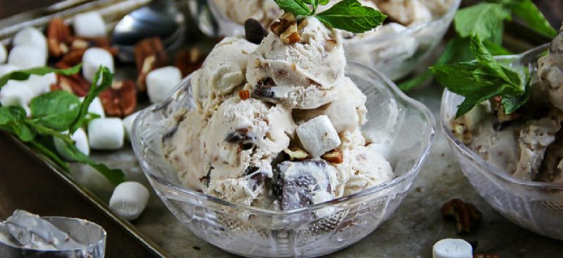 Vanilla Rocky Road Ice Cream