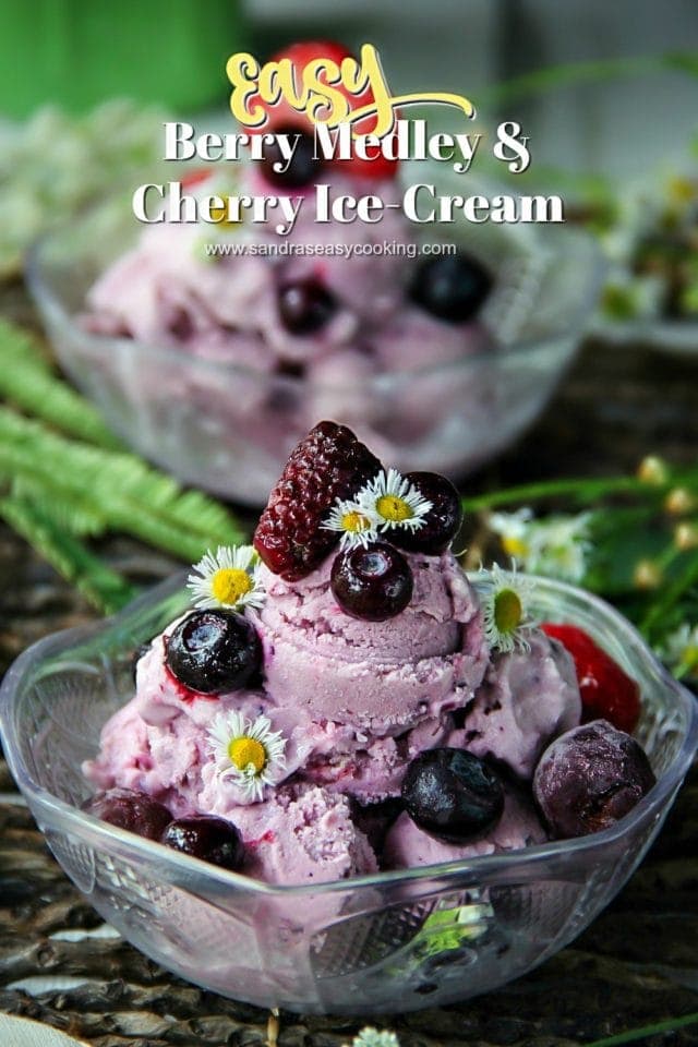 Quick Berry Medley Ice Cream Recipe - Desserts - Little Miss Momma