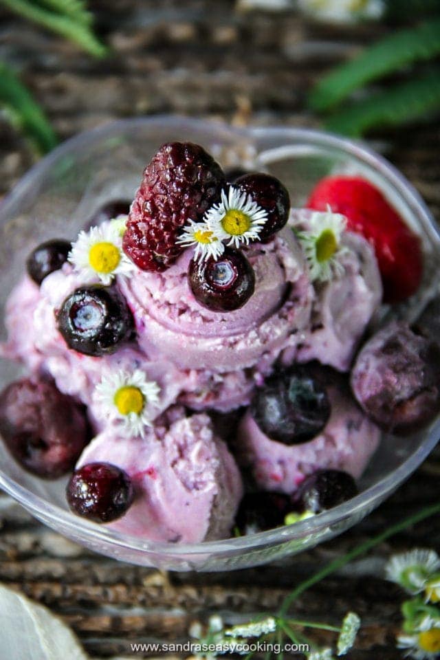 Quick Berry Medley Ice Cream Recipe - Desserts - Little Miss Momma