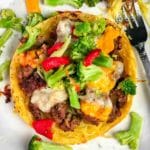 Ground Beef Stuffed Spaghetti Squash