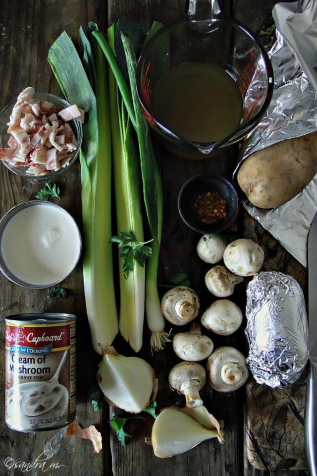 Leek, Potato and Mushroom Soup