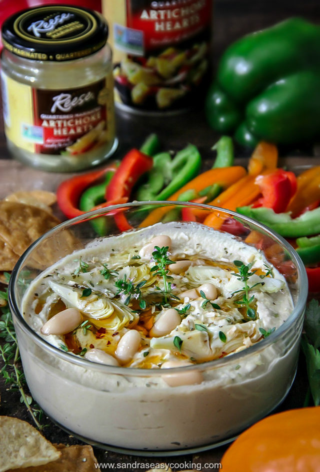 Easy Recipe for amazing and healthy Artichoke and Cannellini Beans Hummus