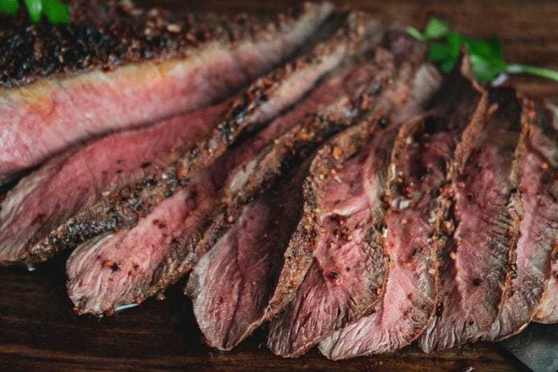 Simple Broiled Flank Steak with Herb Oil Recipe
