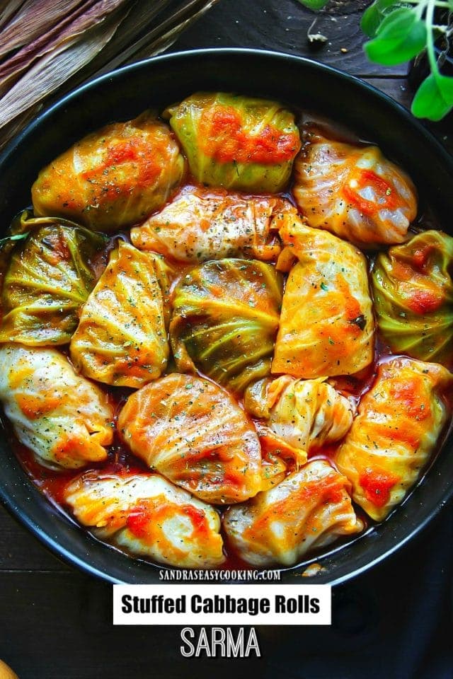 Stuffed Cabbage Rolls Sarma Sandra's Easy Cooking Recipe