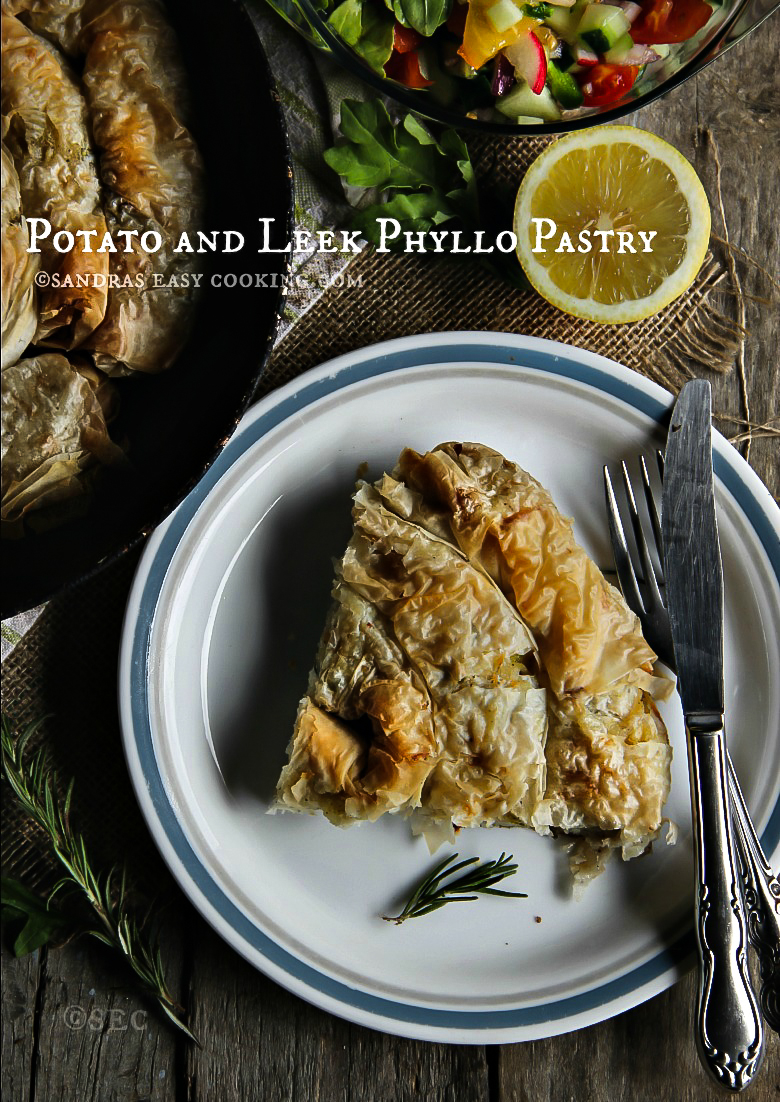 Potato and Leek Phyllo Pastry ﻿