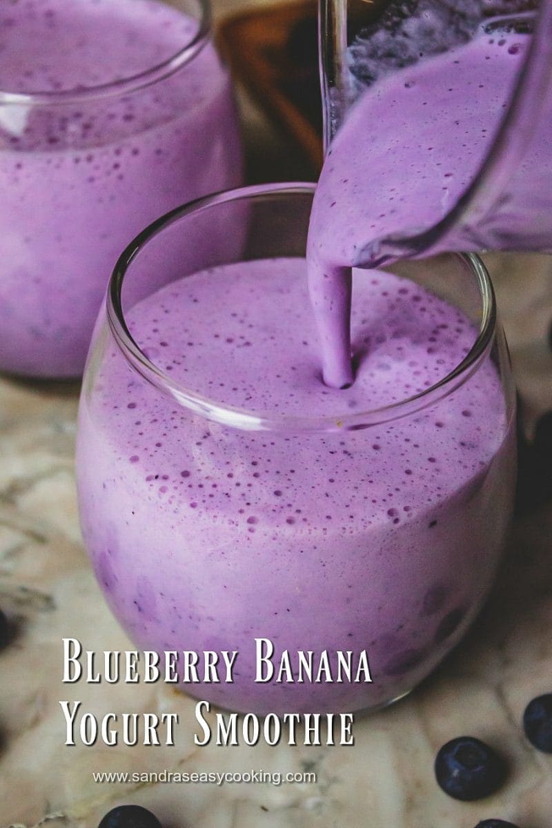 Blueberry Banana Yogurt Smoothie Sandra's Easy Cooking