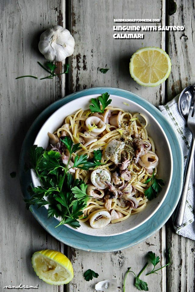 Linguine with Sauteed Calamari