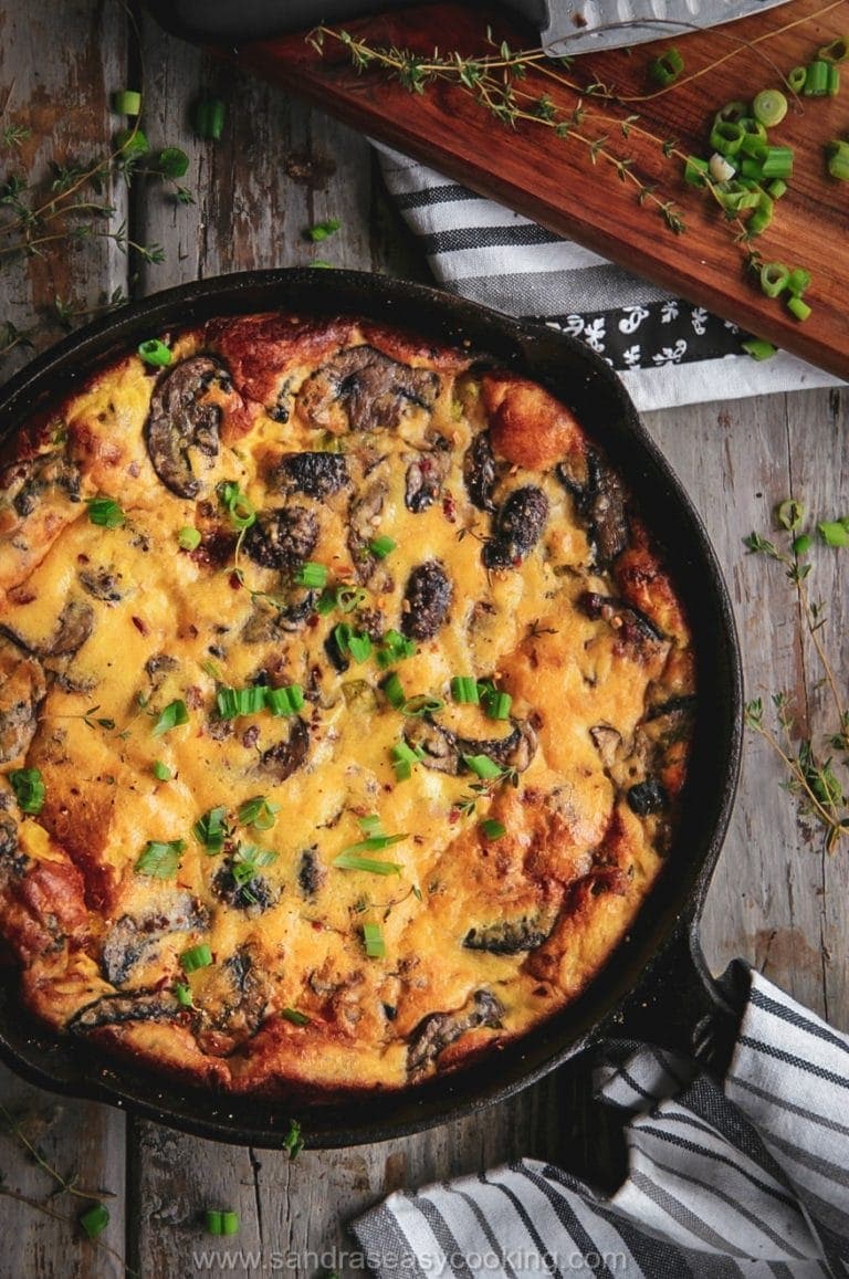 Mushroom Frittata Sandra's Easy Cooking Breakfast and Brunch Recipes