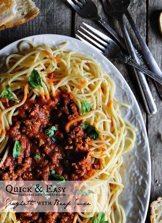 Quick and Easy Pasta with Beef Sauce Recipe