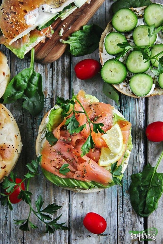 Smoked Salmon Bagel Sandwiches Sandra's Easy Cooking