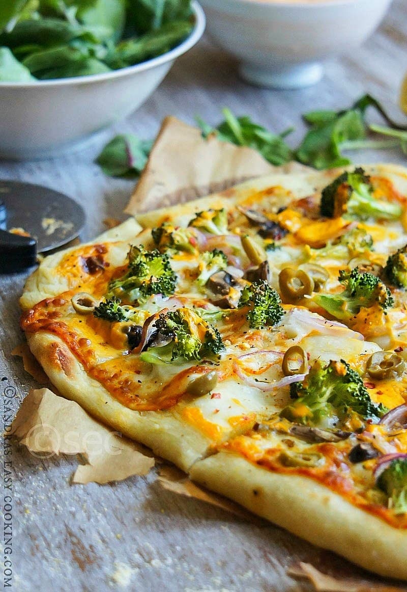 Artisan Broccoli Pizza Sandra's Easy Cooking