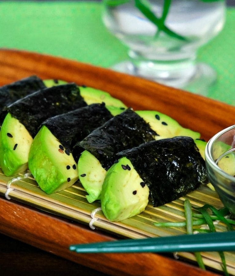Avocado wrapped with Seaweed Sandra's Easy Cooking