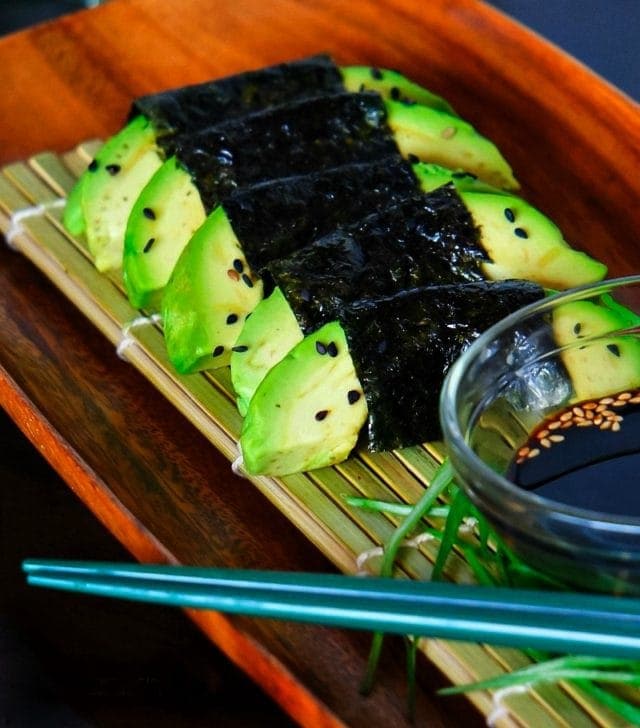 Avocado wrapped with Seaweed