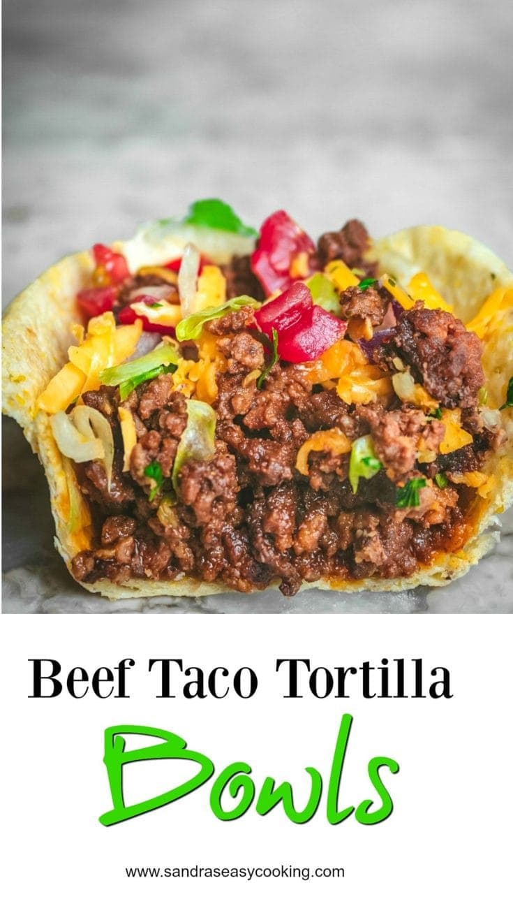 Beef Taco Tortilla Bowls Sandra's Easy Cooking