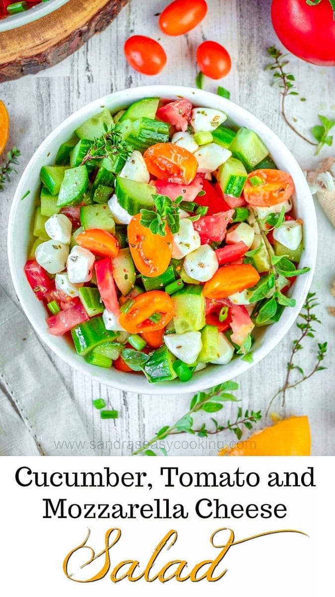 CucumberTomato and Mozzarella Cheese Salad Sandra's Easy Cooking